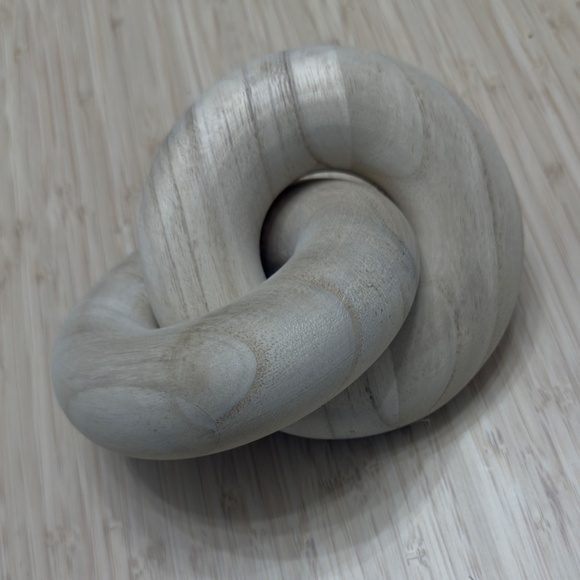 Round Wood Knot Decor,2-Link Wood Chain Link Decor,Natural Wood Chain Link Decor - Picture 2 of 4